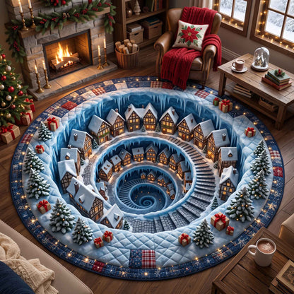 Yuletide Village Quilted Round Mat GFTOTP21120