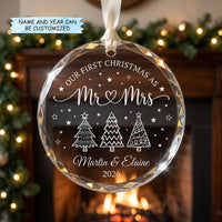 Our First Marriage Christmas Mica Ornament QTCUZ GFTOTP21130