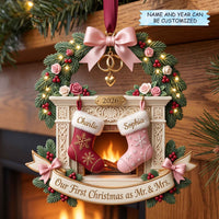 Our First Marriage Christmas Mica Ornament QTCUZ GFTOTP21135