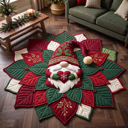 Poinsettia Elegance Custom Shape Area Rug GFTOTP21172