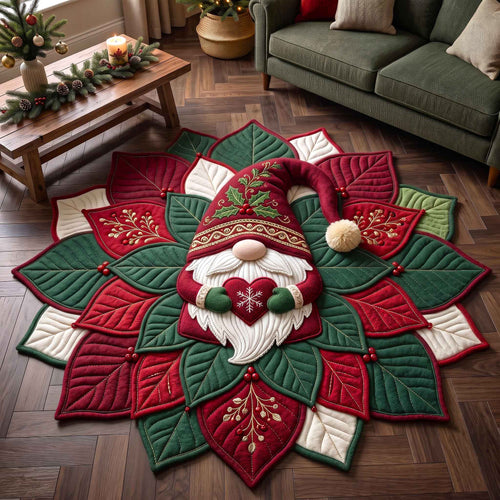 Poinsettia Elegance Custom Shape Area Rug GFTOTP21172