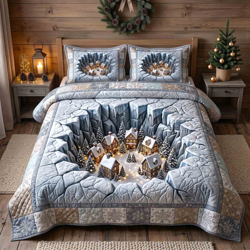 Holiday Village 3-Piece Quilted Bedding Set GFTOTP21192