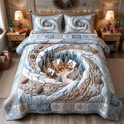 Holiday Village 3-Piece Quilted Bedding Set GFTOTP21196