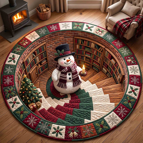 Snowman Wonderland Quilted Round Mat GFTOTP21202
