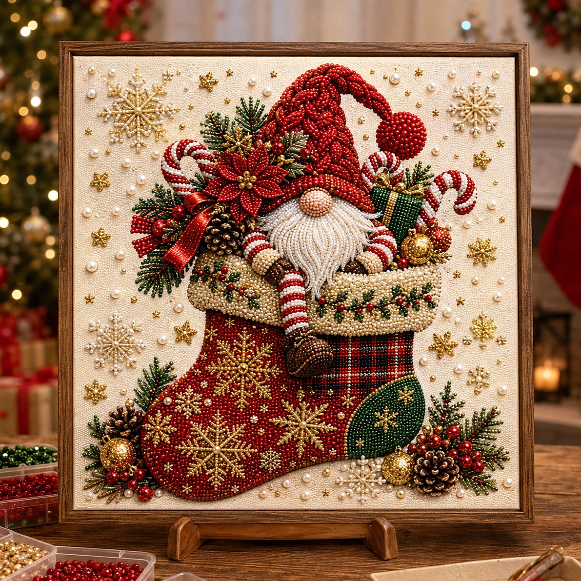 🔥 EARLY CHRISTMAS SALE 49% OFF - Christmas Gnomes DIY Diamond Pearl Art Kit GFTOTP21401