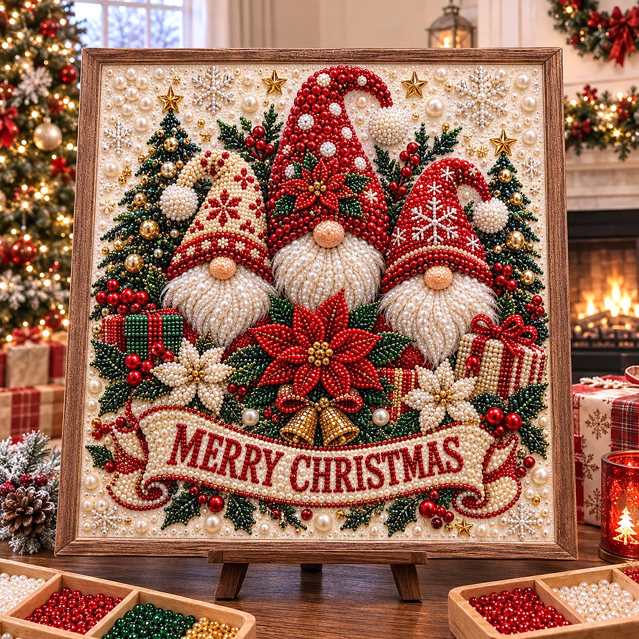 🔥 EARLY CHRISTMAS SALE 49% OFF - Christmas Gnomes DIY Diamond Pearl Art Kit GFTOTP21401