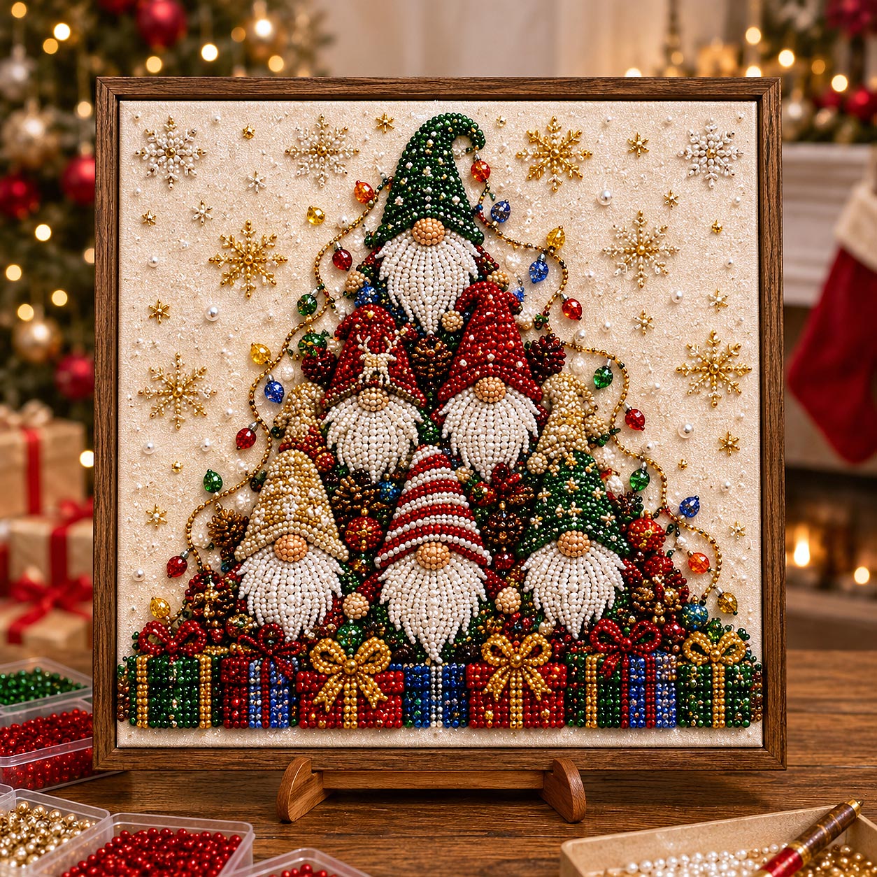 🔥 EARLY CHRISTMAS SALE 49% OFF - Christmas Gnomes DIY Diamond Pearl Art Kit GFTOTP21401