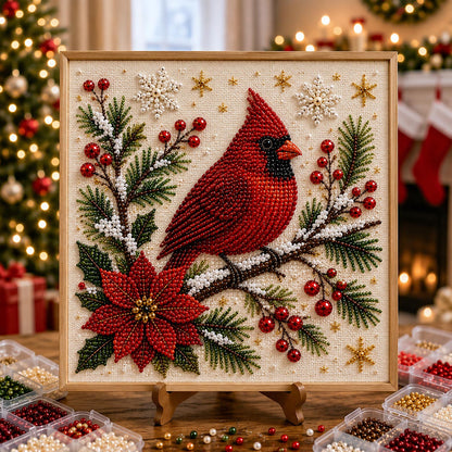🔥 EARLY CHRISTMAS SALE 49% OFF - Christmas Red Cardinal DIY Diamond Pearl Art Kit GFTOTP21404