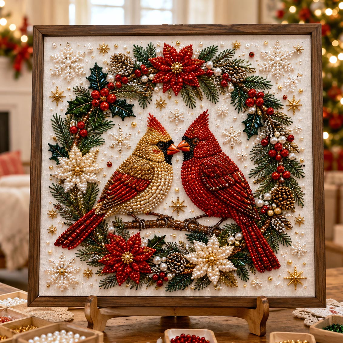 🔥 EARLY CHRISTMAS SALE 49% OFF - Christmas Red Cardinal DIY Diamond Pearl Art Kit GFTOTP21404
