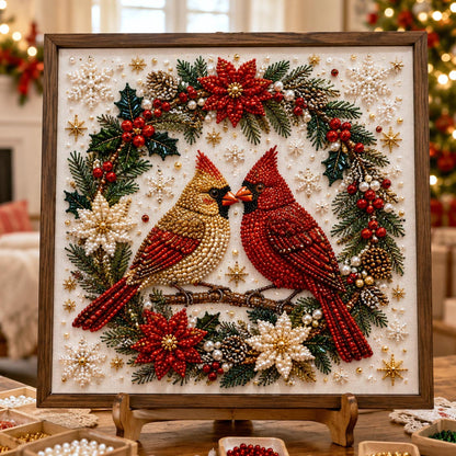 🔥 EARLY CHRISTMAS SALE 49% OFF - Christmas Red Cardinal DIY Diamond Pearl Art Kit GFTOTP21404