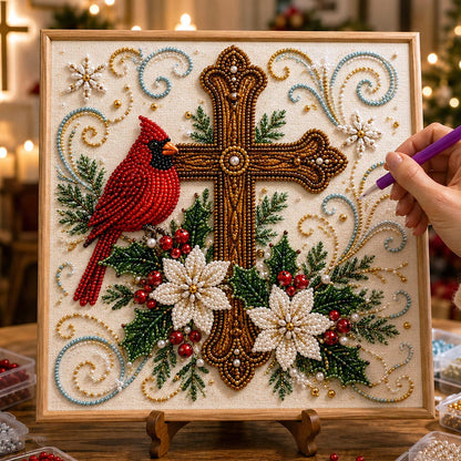 🔥 EARLY CHRISTMAS SALE 49% OFF - Christmas Red Cardinal DIY Diamond Pearl Art Kit GFTOTP21404