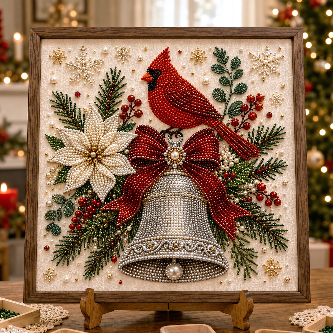 🔥 EARLY CHRISTMAS SALE 49% OFF - Christmas Red Cardinal DIY Diamond Pearl Art Kit GFTOTP21404