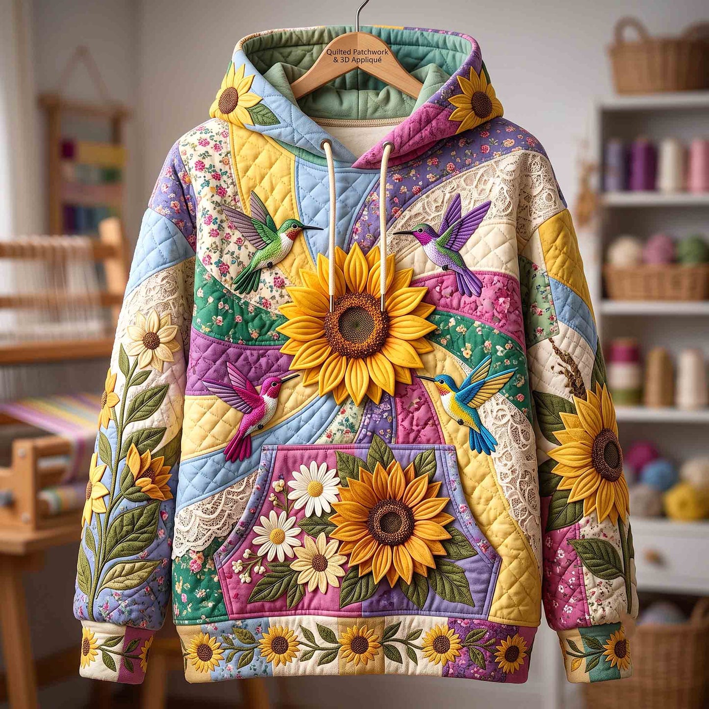 Hummingbird Sunflower Hoodie GFTOTP21443