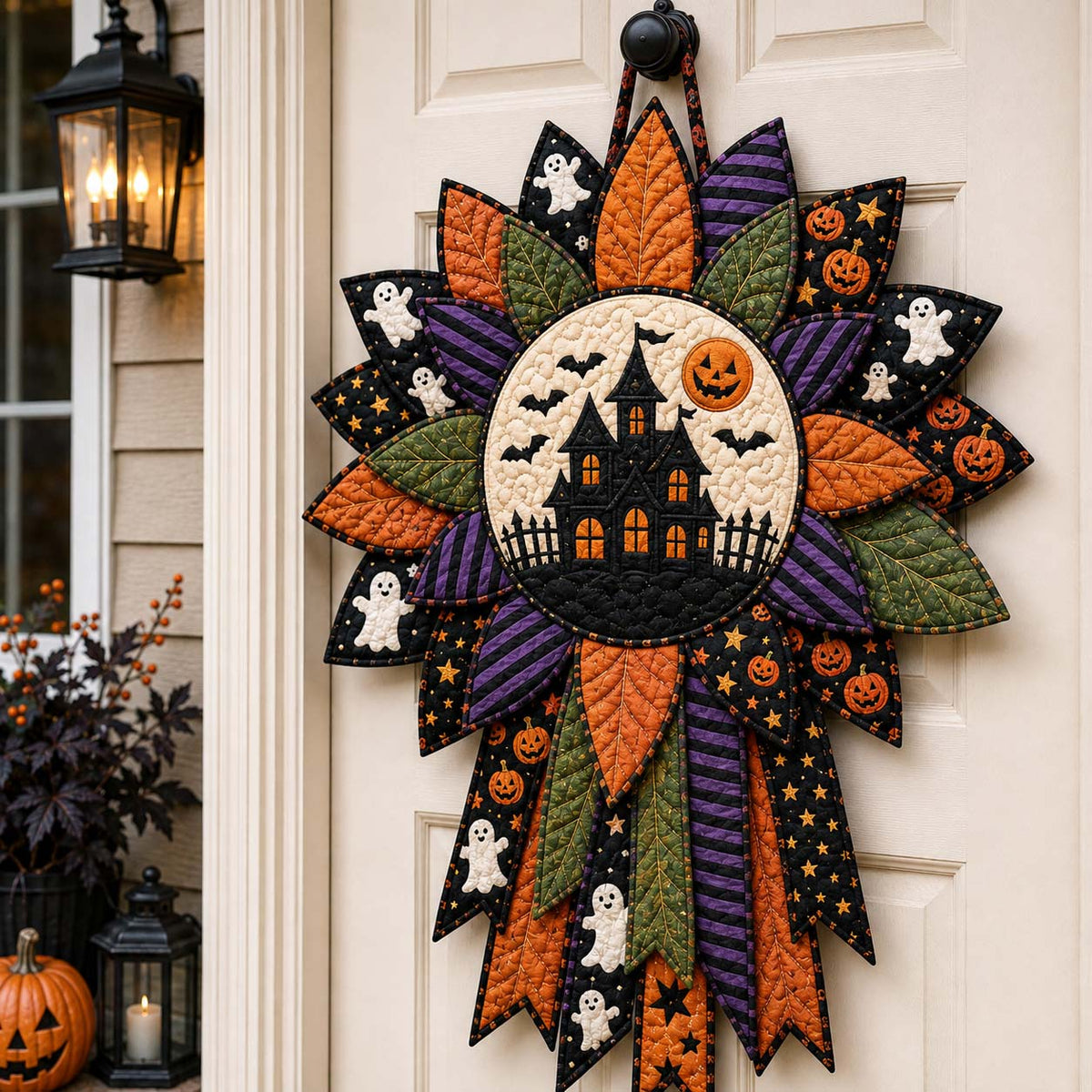 Midnight Manor Bloom Custom Shape Quilted Door Hanger GFTOTP21493