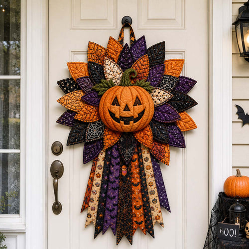 Spooky Pumpkin Custom Shape Quilted Door Hanger GFTOTP21494