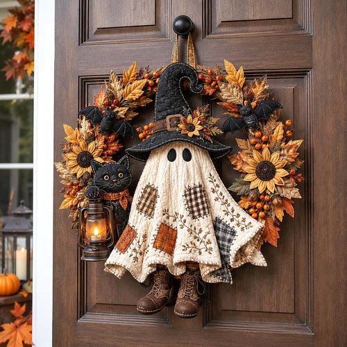 Patchwork Ghost Custom Shape Quilted Door Hanger GFTOTP21495