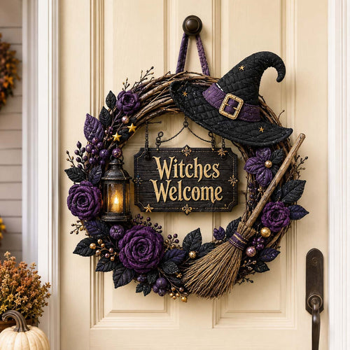 Witches Welcome Custom Shape Quilted Door Hanger GFTOTP21496
