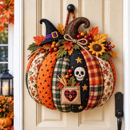 Rustic Fall Pumpkin Custom Shape Quilted Door Hanger GFTOTP21500