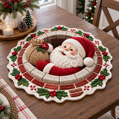 Chimney Sack Santa Custom Shape Quilted Placemat GFTOTP21568