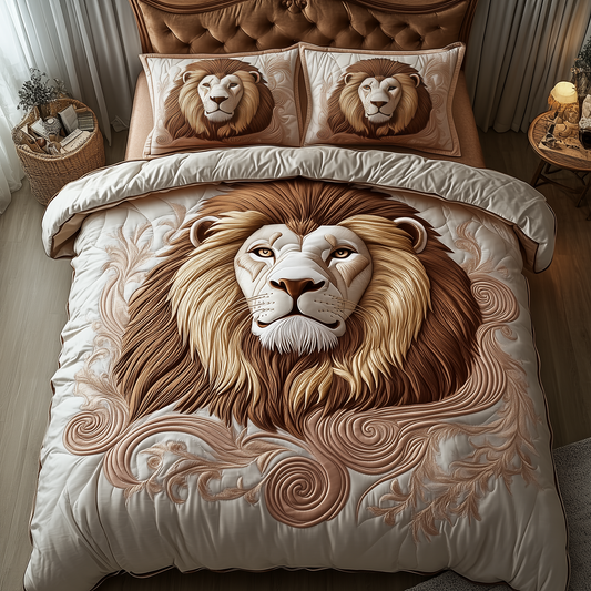 Majestic Lion 3-Piece Quilted Bedding Set GFTOTP2160
