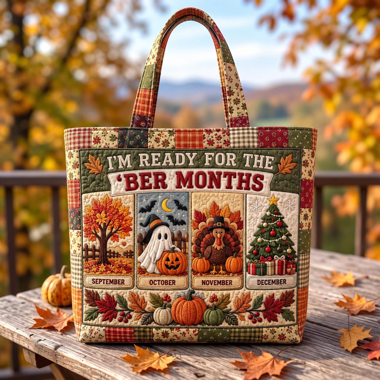Cozy Ber Months Quilted Tote Bag GFTOTP21618