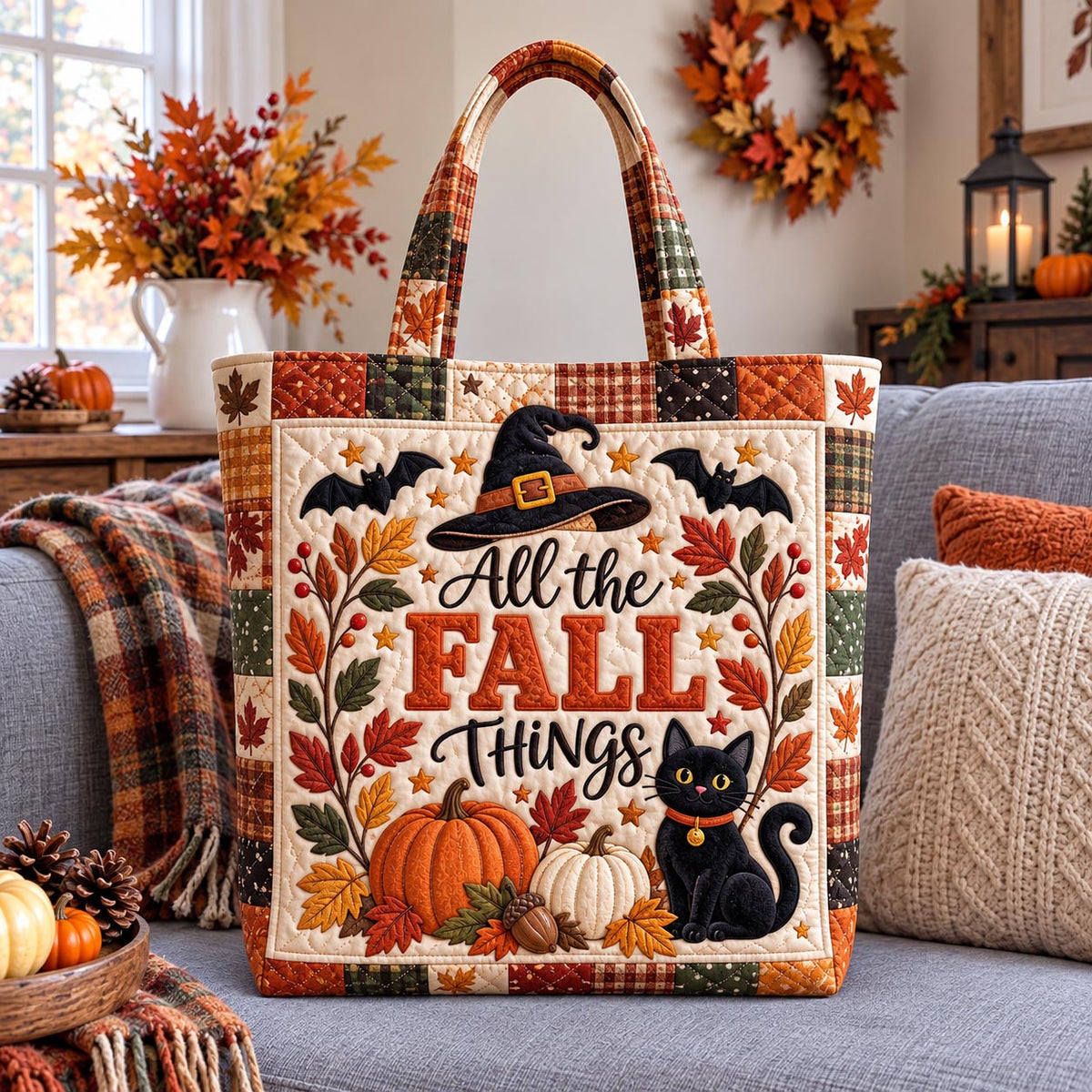 All Fall Things Quilted Tote Bag GFTOTP21623