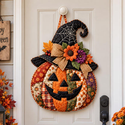 Witch Hat Pumpkin Custom Shape Quilted Door Hanger GFTOTP21632