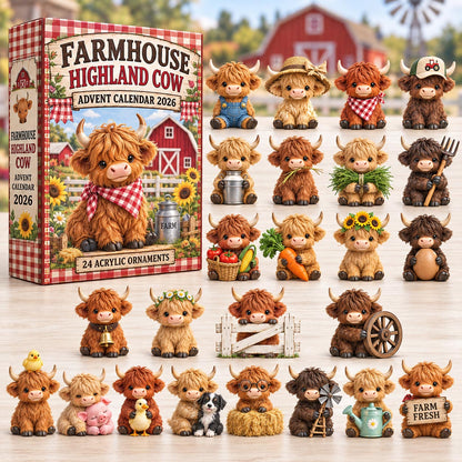 Farmhouse Highland Cow Advent Calendar 2026 GFTOTP21692
