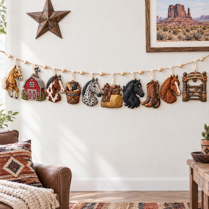 Horse Ranch Custom Shape Quilted Garland GFTOTP21766