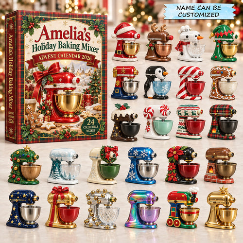 Personalized Holiday Baking Mixer Advent Calendar 2026 QTCUZ GFTOTP21806