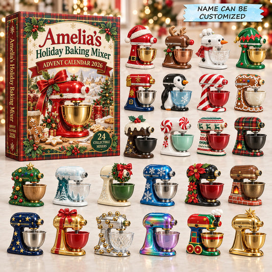 Personalized Holiday Baking Mixer Advent Calendar 2026 QTCUZ GFTOTP21806