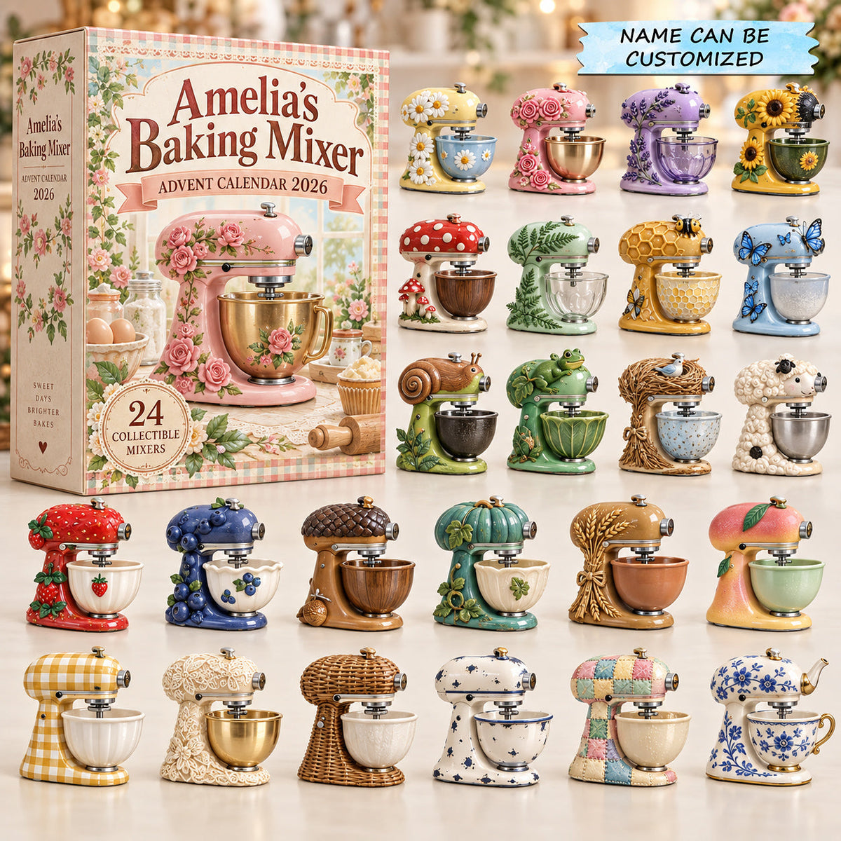 Personalized Baking Mixer Advent Calendar 2026 QTCUZ GFTOTP21807