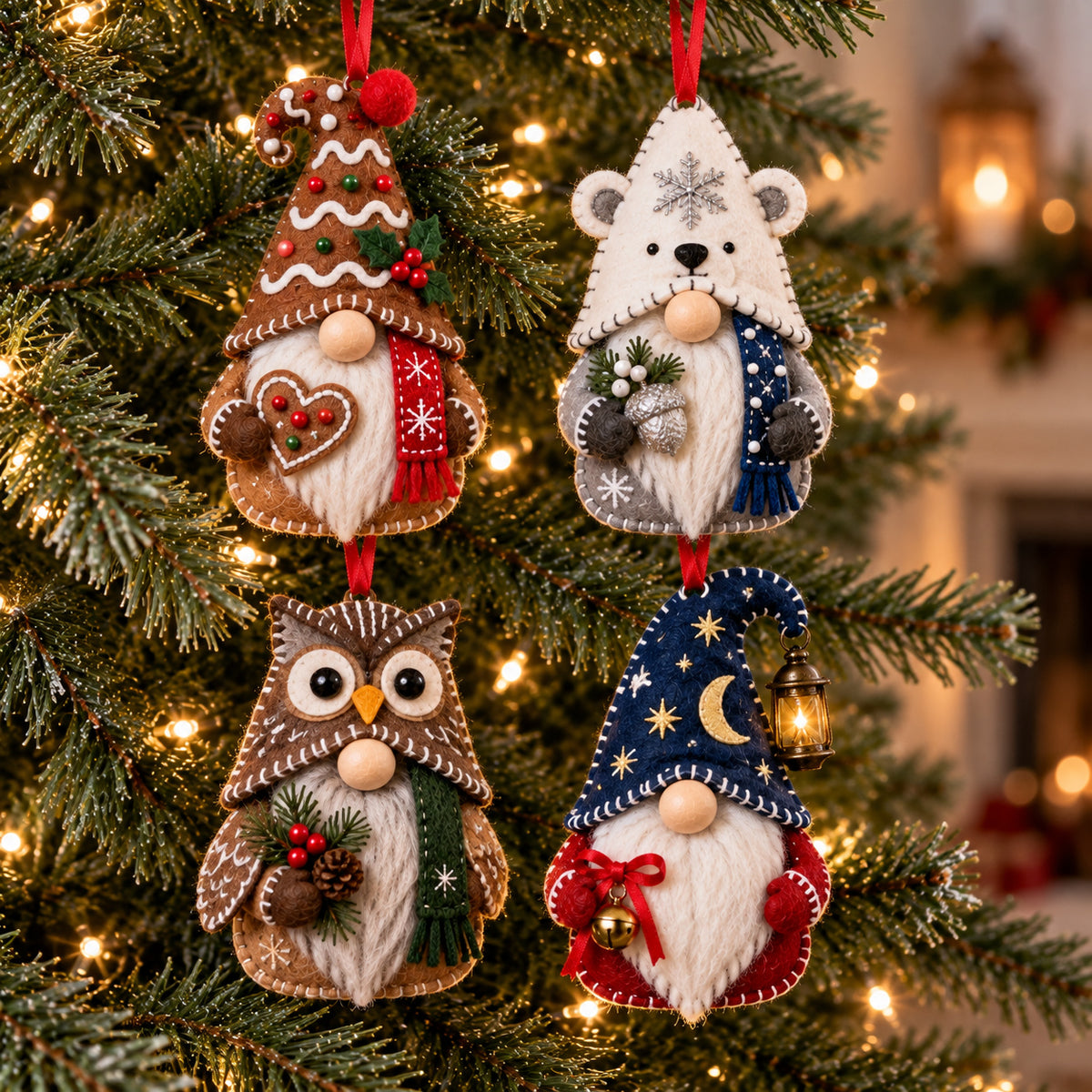 Christmas Gnome Felt Ornament Gift Set GFTOTP21832