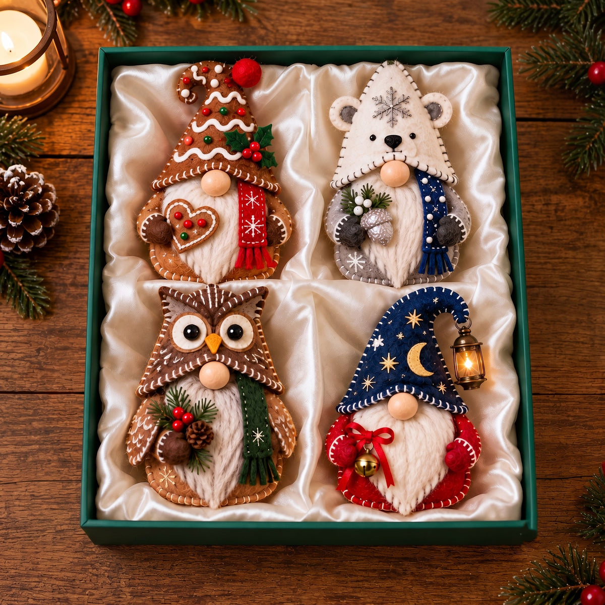 Christmas Gnome Felt Ornament Gift Set GFTOTP21832