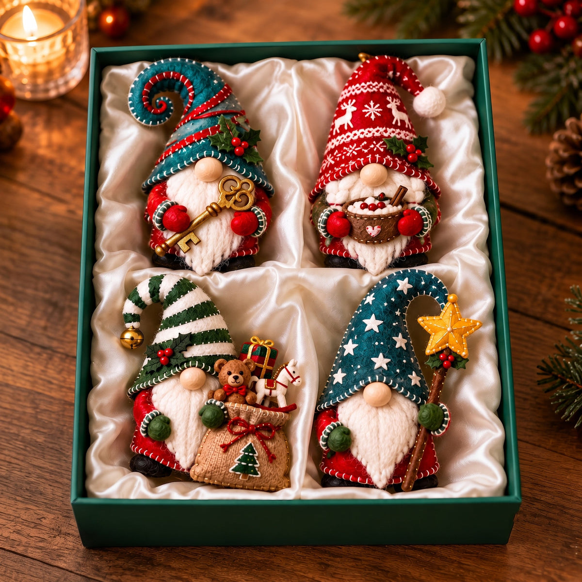 Christmas Gnome Felt Ornament Gift Set GFTOTP21833