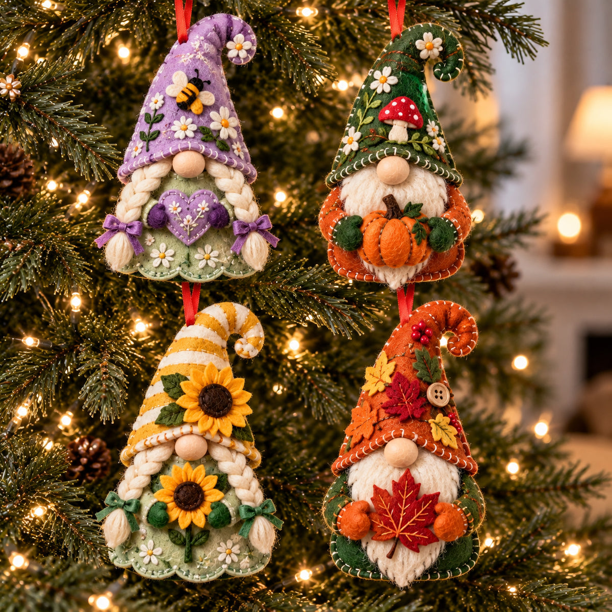 Fall Gnome Felt Ornament Gift Set GFTOTP21834