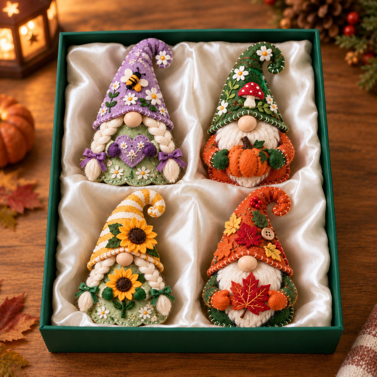 Fall Gnome Felt Ornament Gift Set GFTOTP21834
