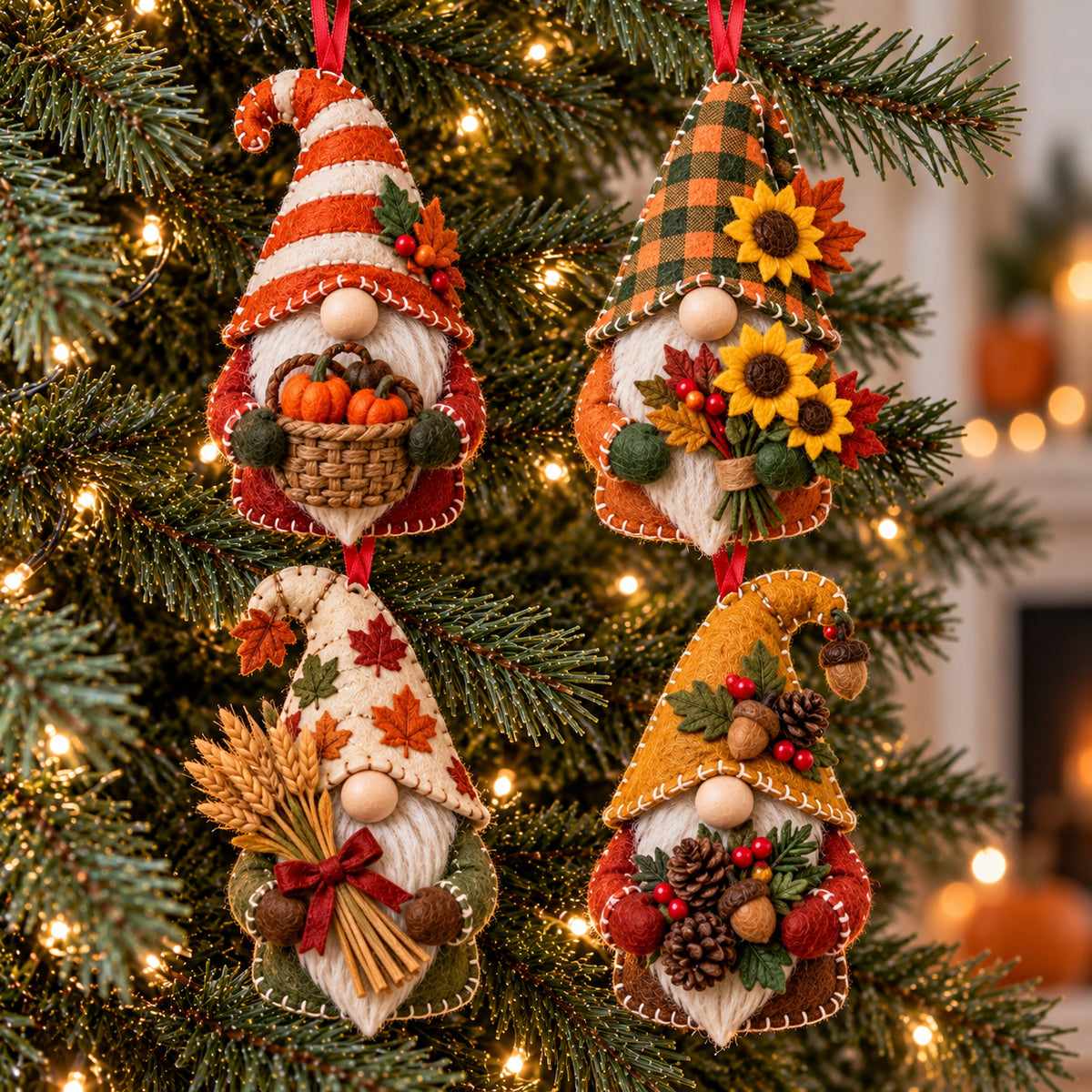 Fall Gnome Felt Ornament Gift Set GFTOTP21835