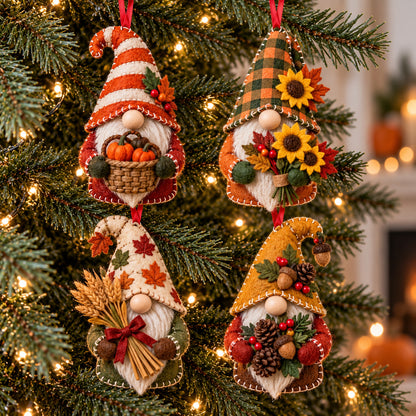 Fall Gnome Felt Ornament Gift Set GFTOTP21835
