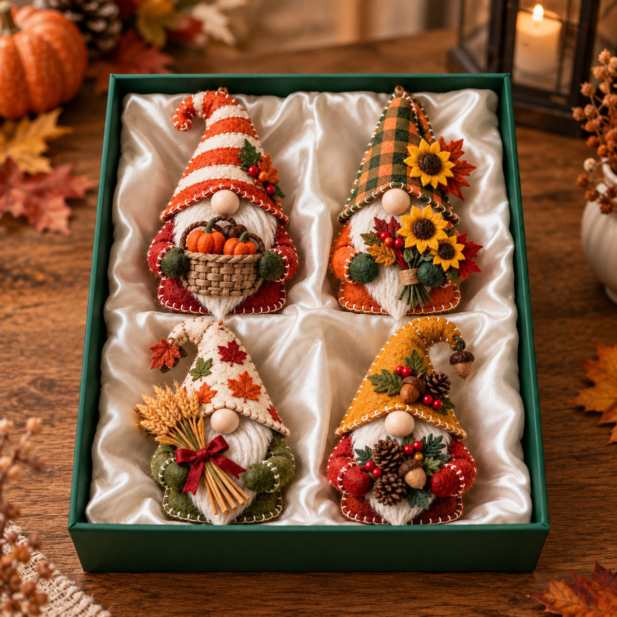 Fall Gnome Felt Ornament Gift Set GFTOTP21835