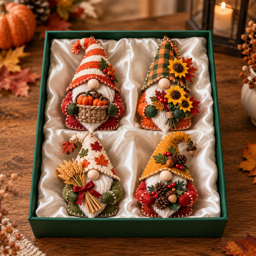 Fall Gnome Felt Ornament Gift Set GFTOTP21835