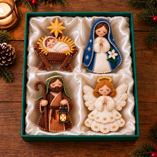 Nativity Scene Felt Ornament Gift Set GFTOTP21836