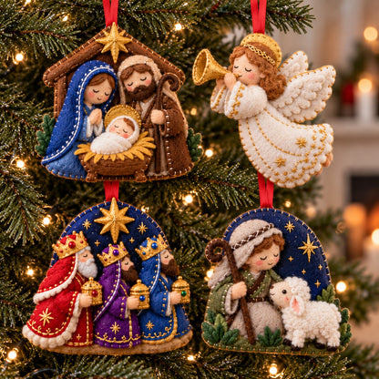 Nativity Scene Felt Ornament Gift Set GFTOTP21837