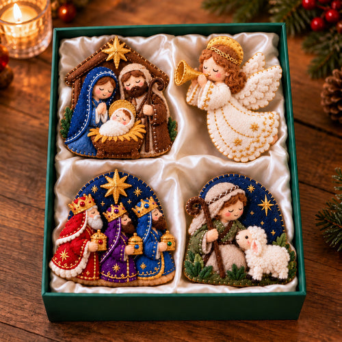 Nativity Scene Felt Ornament Gift Set GFTOTP21837