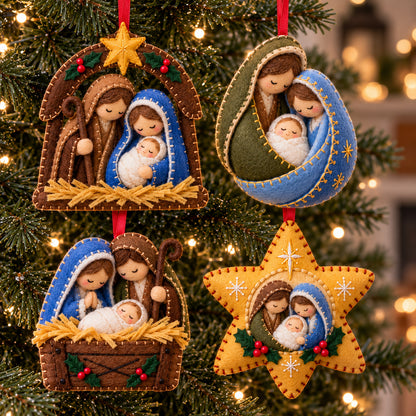 Nativity Scene Felt Ornament Gift Set GFTOTP21838