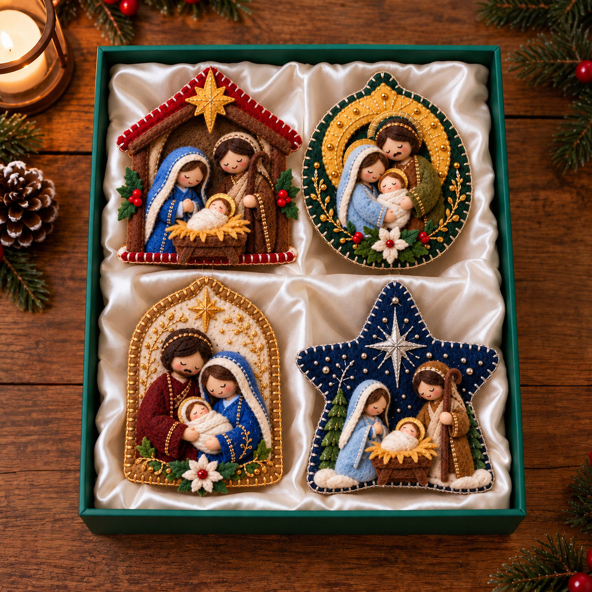 Nativity Scene Felt Ornament Gift Set GFTOTP21839