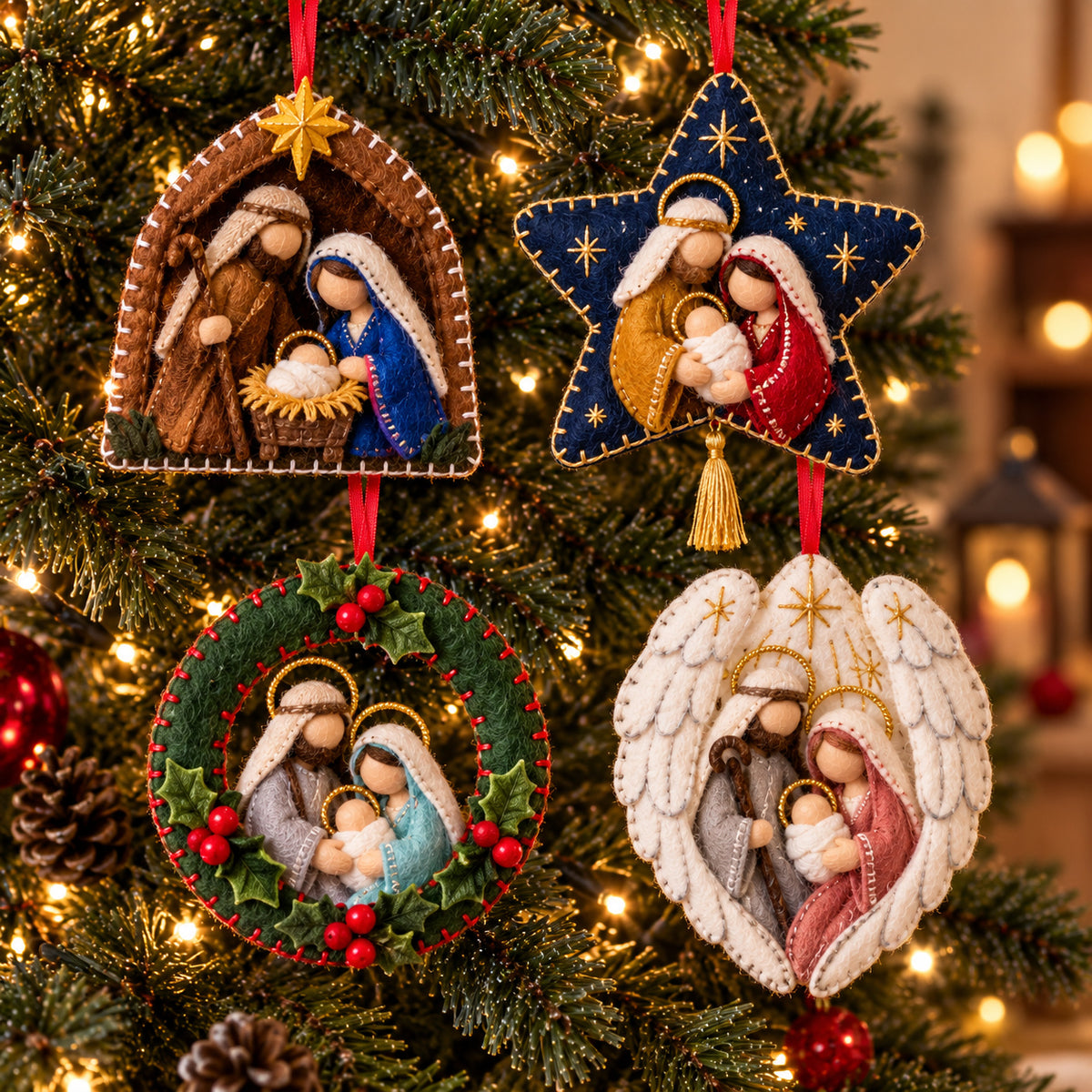 Nativity Scene Felt Ornament Gift Set GFTOTP21840