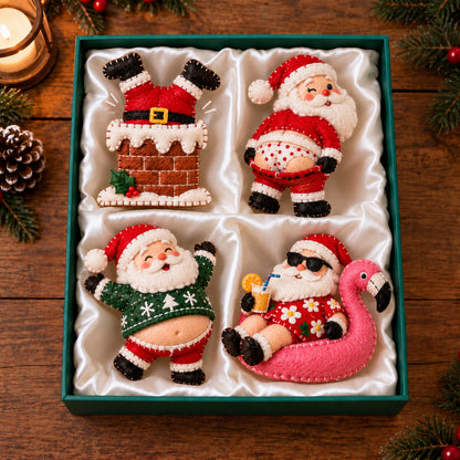 Funny Santa Felt Ornament Gift Set GFTOTP21841