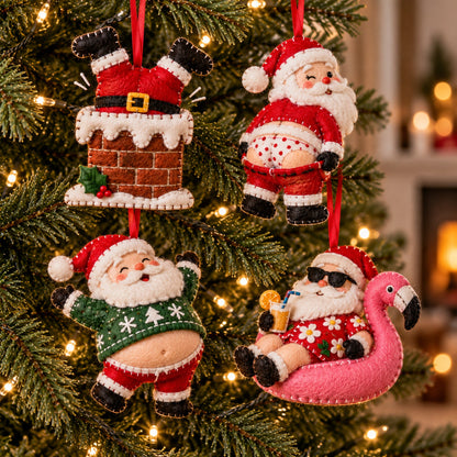 Funny Santa Felt Ornament Gift Set GFTOTP21841