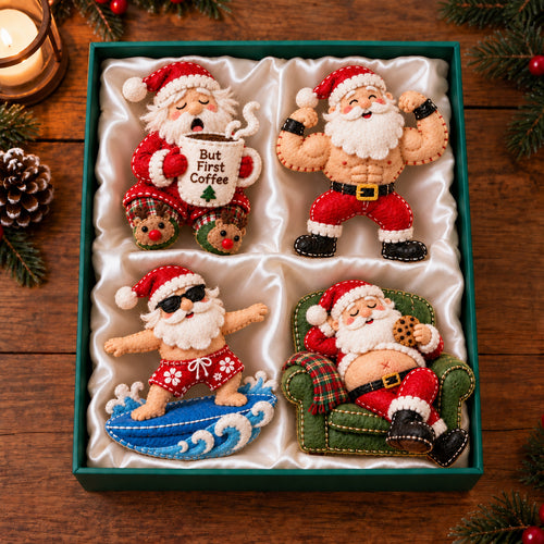 Funny Santa Felt Ornament Gift Set GFTOTP21842